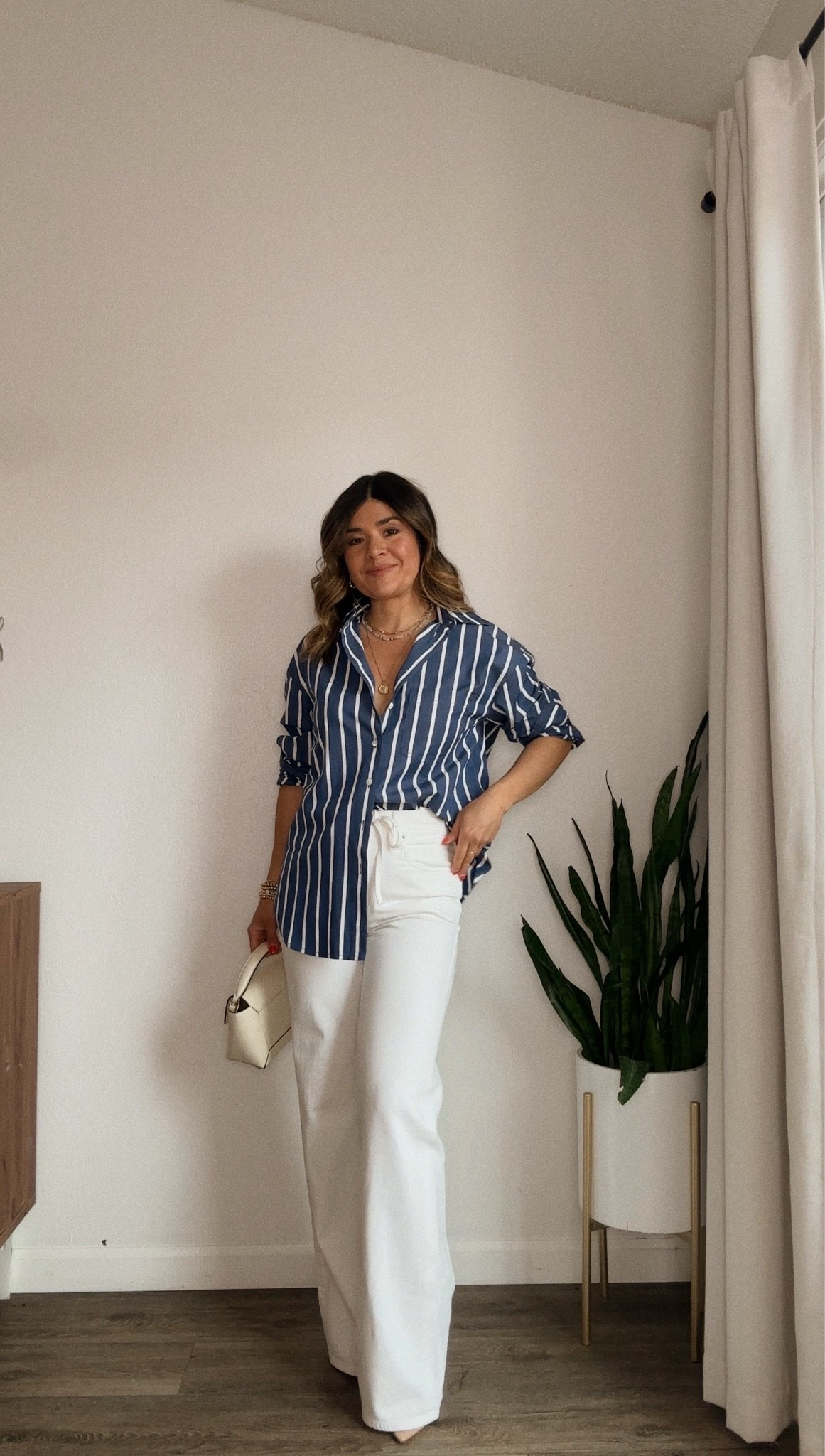 The white wide leg jeans I can’t stop wearing! 
Shirt size small
Jeans size 25

#LTKootd #LTKSeasonal #LTKWorkwear