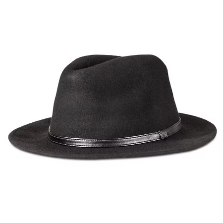 Men's Wide Brim Fedora Black | Target