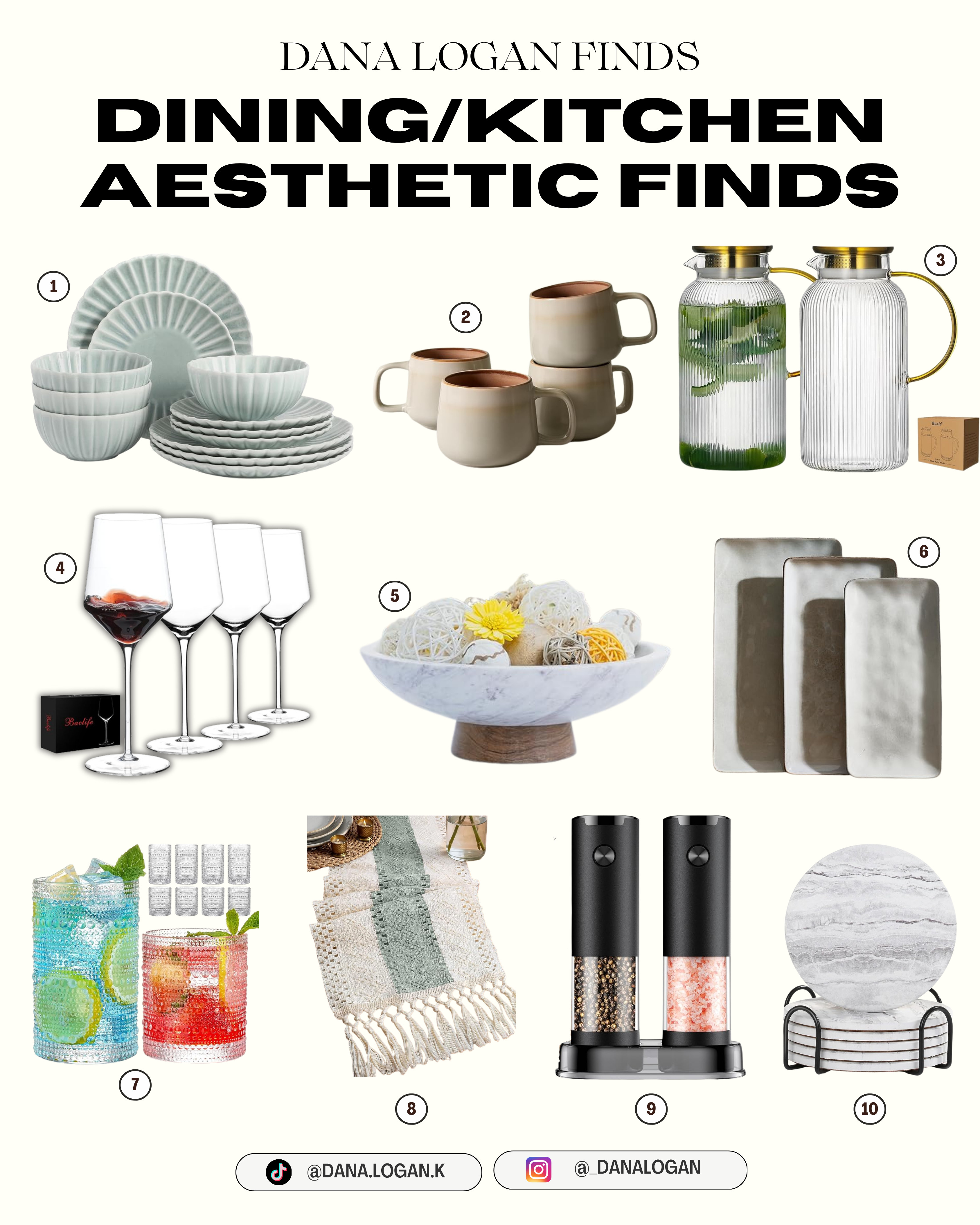 Dining + kitchen aesthetic finds that instantly elevate the space 🤍✨

The little details that make everyday meals feel more special and your kitchen look effortlessly put together 👀

Linked all my favorite finds on LTK 🍽️ #LTKHome #KitchenDecor #DiningRoomInspo #LTKFinds #HomeStyle
 

 #LTKHome