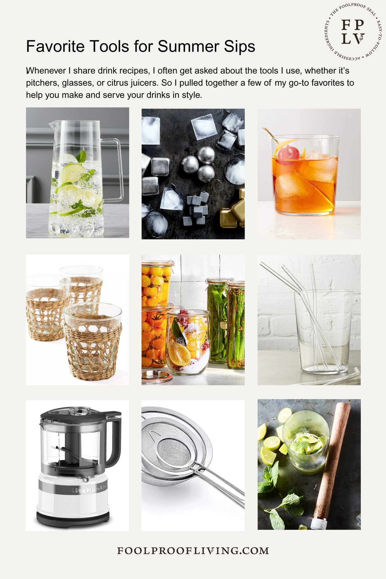 My favorite tools for making and serving summer drinks. 

 #LTKHome #LTKFindsUnder100 #LTKWedding