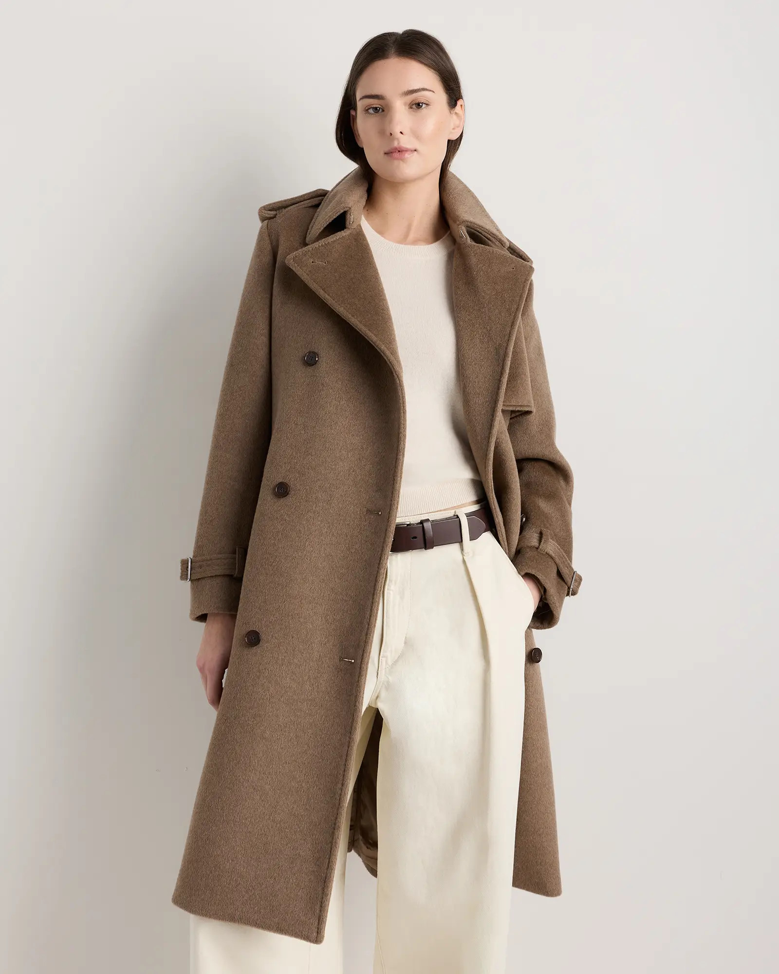100% Mongolian Cashmere Trench Coat | Quince