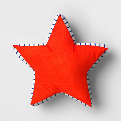 Star Shaped Throw Pillow White/Red/Blue - Sun Squad™ | Target