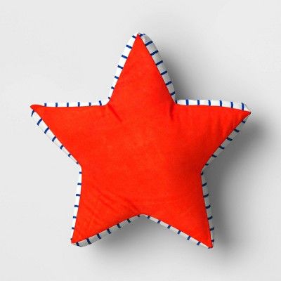 Star Shaped Throw Pillow White/Red/Blue - Sun Squad™ | Target