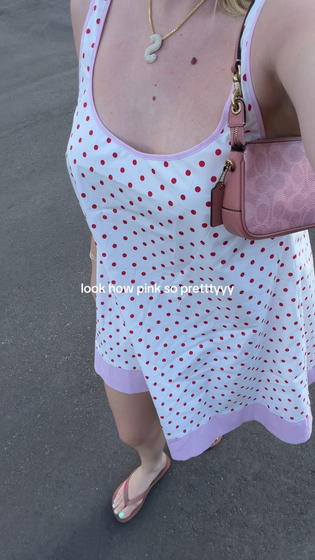 Polka dot dress, mini dress, summer outfit, coach purse, summer dress, date night outfit

#LTKootd