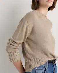 Cotton Linen Relaxed Crew Sweater | Quince