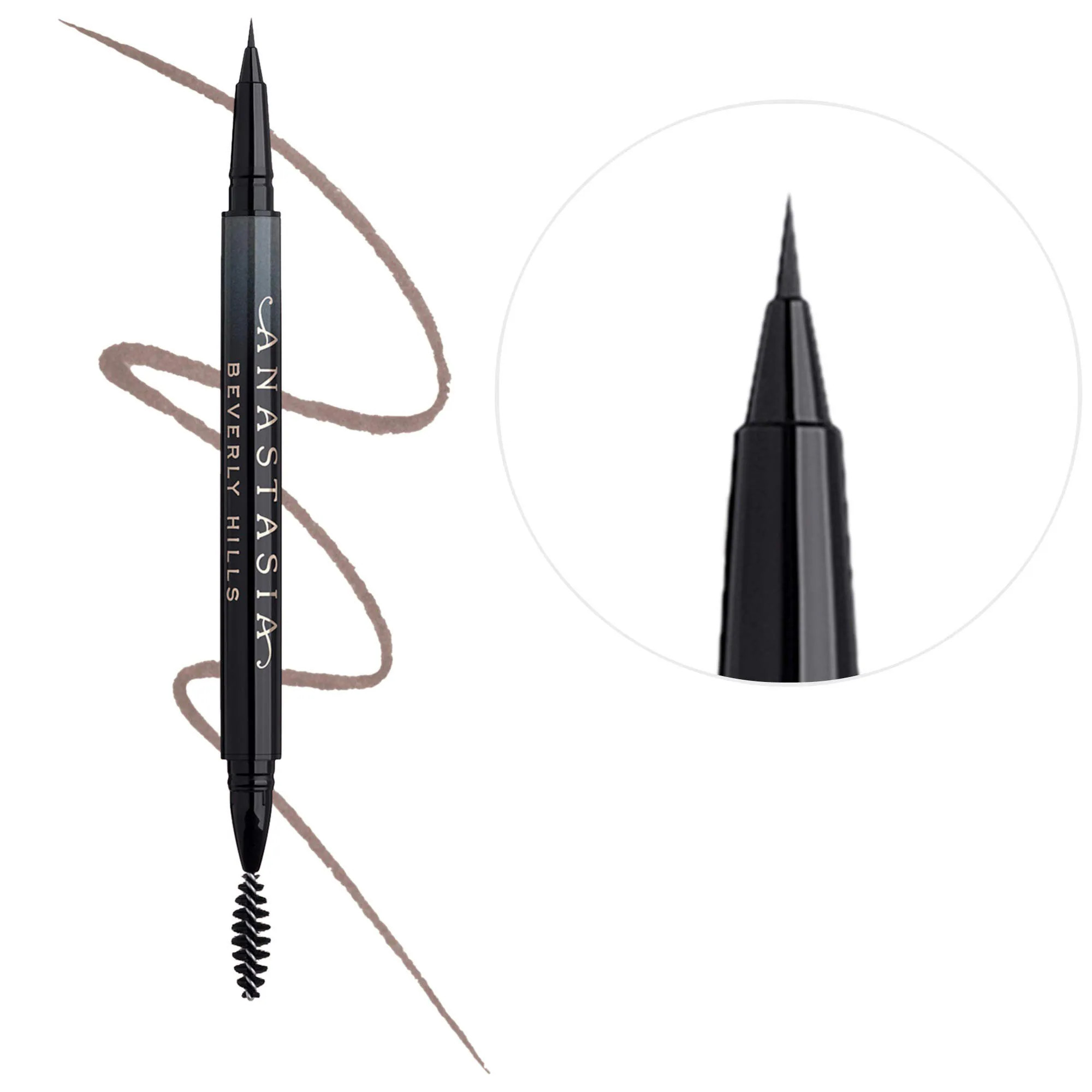 Anastasia Beverly Hills MicroStroke Brush Tip Eyebrow Detailing Pen with 24-Hour Wear Medium Brown 0.01 oz/0.5 mL | Sephora (US)