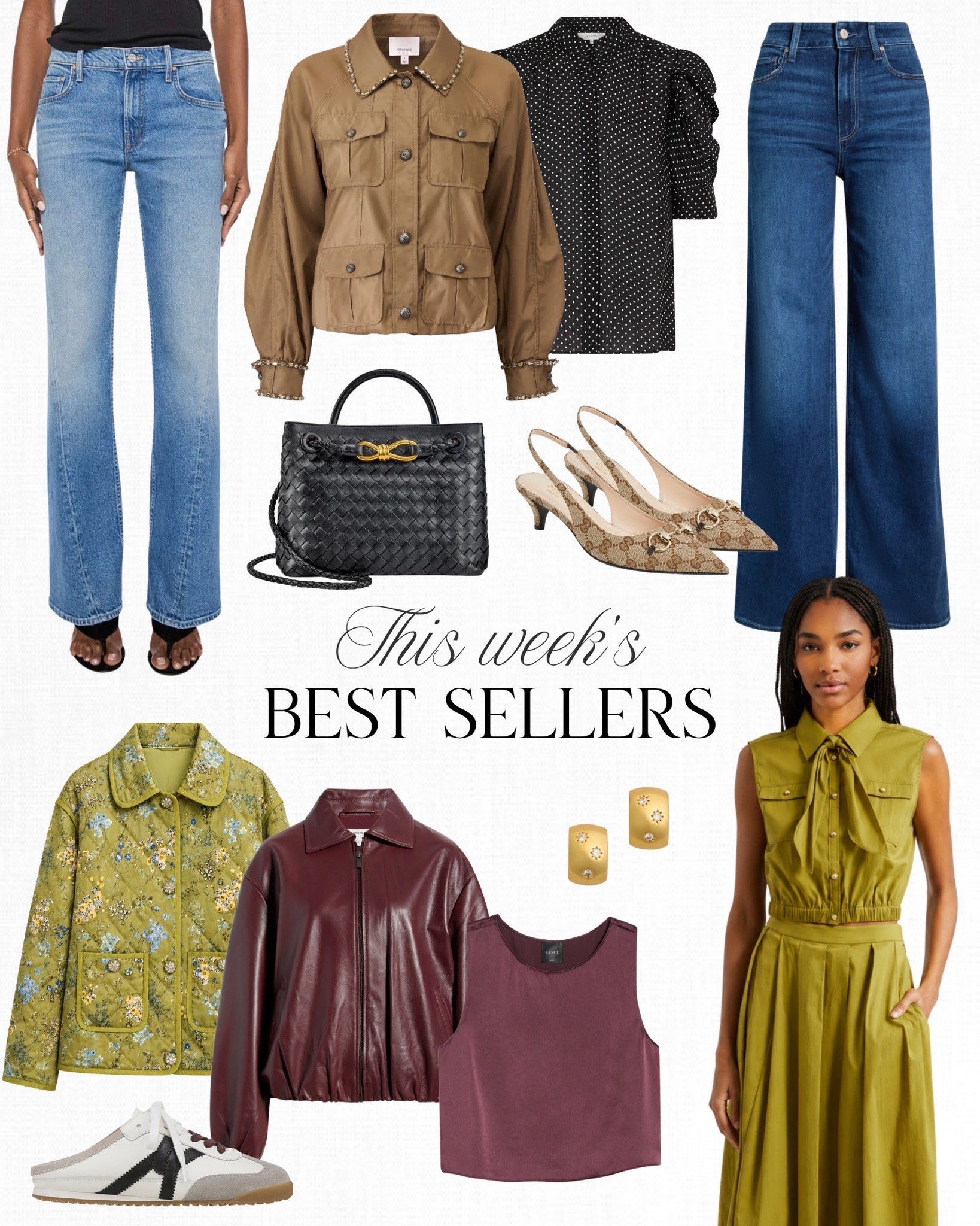 This week’s best sellers are giving me all the pre-fall feels, and I’m not mad about it! I LOVE warm weather, but it’s so exciting to see the color palettes shift as the seasons do. Right now, I’m really loving this beautiful wine color, chartreuse, and chocolate brown! 

No surprise - but two of my absolutely favorite jeans are this week’s top sellers. I cannot recommend these enough!! The Bookie jeans are a great trend-forward option, and the dark-wash Anessa jeans are a pair I think everyone needs in their closet - so comfortable and flattering on everyone!

#LTKSeasonal