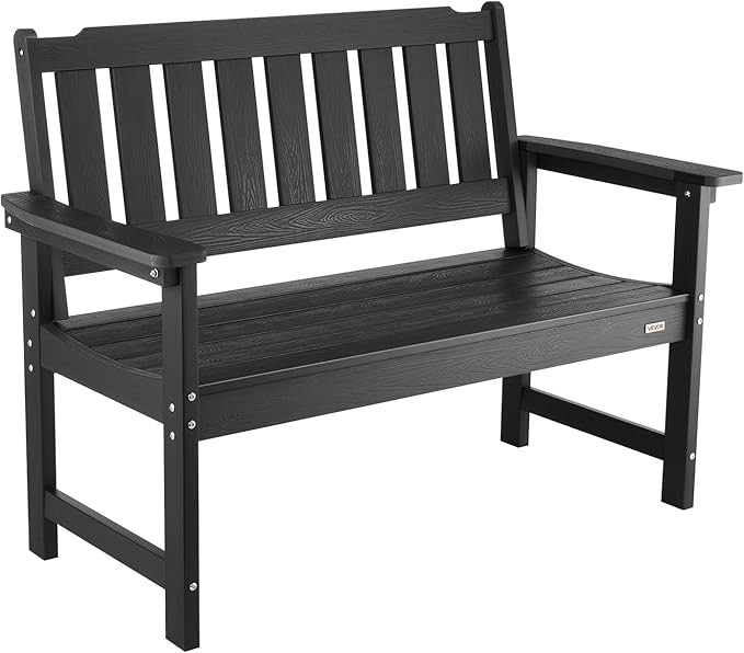 VEVOR Outdoor Bench, 50.5 inch, 800 lbs Weight Capacity for 2-3 Persons, Weatherproof Plastic Fra... | Amazon (US)