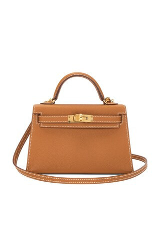 hermes Hermes Epsom Kelly 20 Handbag in Gold - Brown. Size all. | FWRD 
