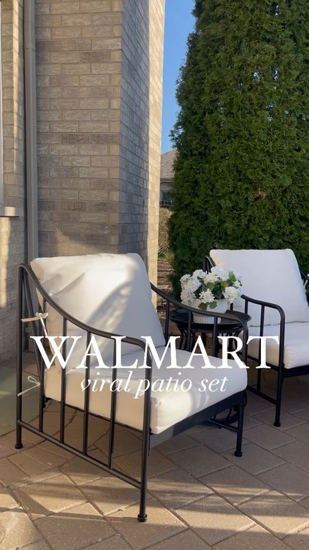 I got the viral Walmart patio chat set and it’s SO beautiful! I am obsessed! 10/10 recommend for small spaces, front porch or if you just want extra seating on your patio. 

@walmart #walmarthome #walmartfinds #walmartdeale #walmart patio set, outdoor furniture, outdoor, seasonal, patio chat set, #LTKhome 

#LTKSeasonal #LTKHome #LTKVideo