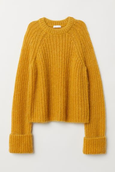 H & M - Wool-blend Sweater - Yellow | H&M (US + CA)