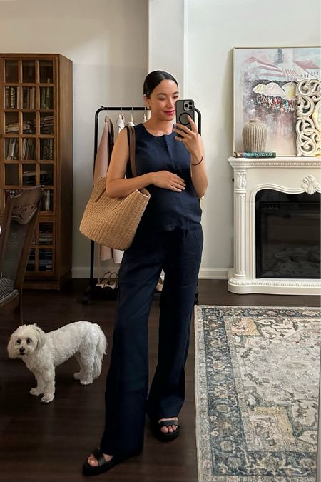 Another great & budget-friendly find from Quince — their linen is great quality! This matching set is under $75 and great as an easy summer/travel/vacation outfit 

Top sized up to a small 
Pants sized up to a small (25 weeks pregnant) 

#LTKSeasonal #LTKSaleAlert
