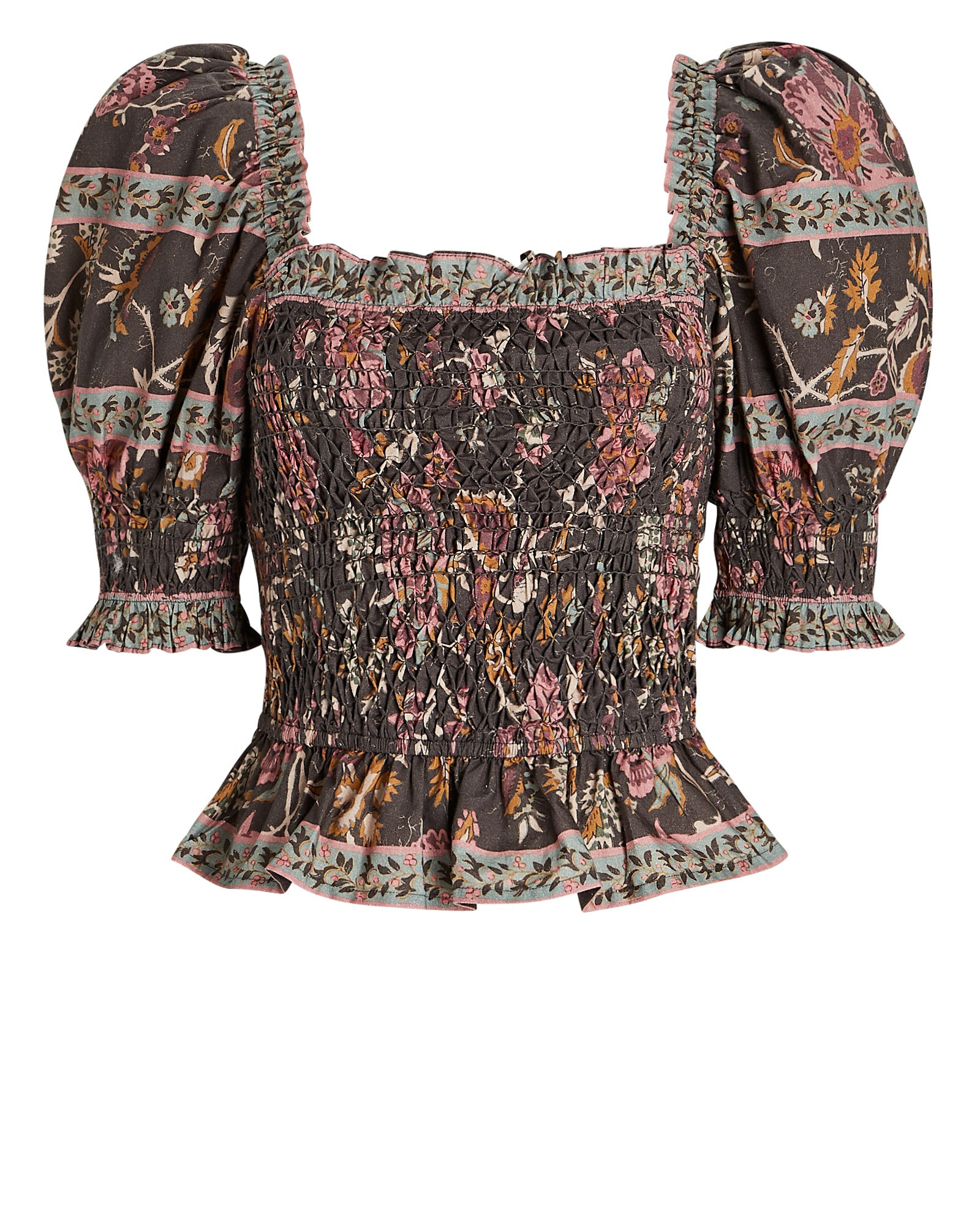 Tess Printed Puff-Sleeve Top | INTERMIX