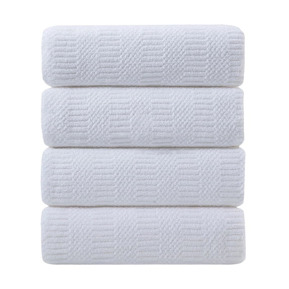 Jessy Home 4 Pack Large Bath Towel Set 600 GSM Ultra Soft Oversized White Towel Set 35"x70" Extra... | Walmart (US)