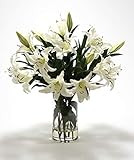 Distinctive Designs 16349 Waterlook Casablanca Lilies in Glass Cylinder Vase | Amazon (US)