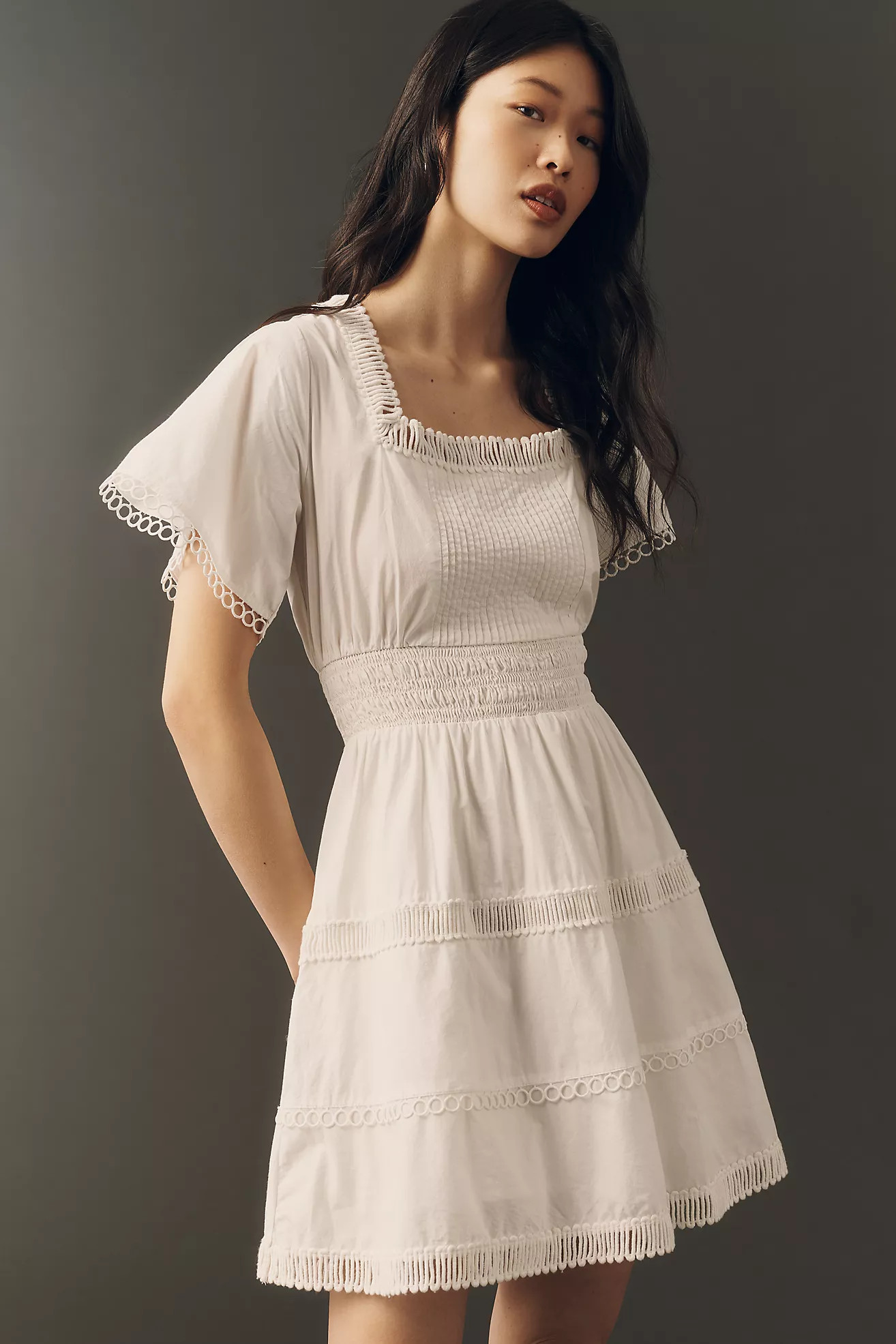 Somerset Square-Neck Mini Dress | Anthropologie (US)