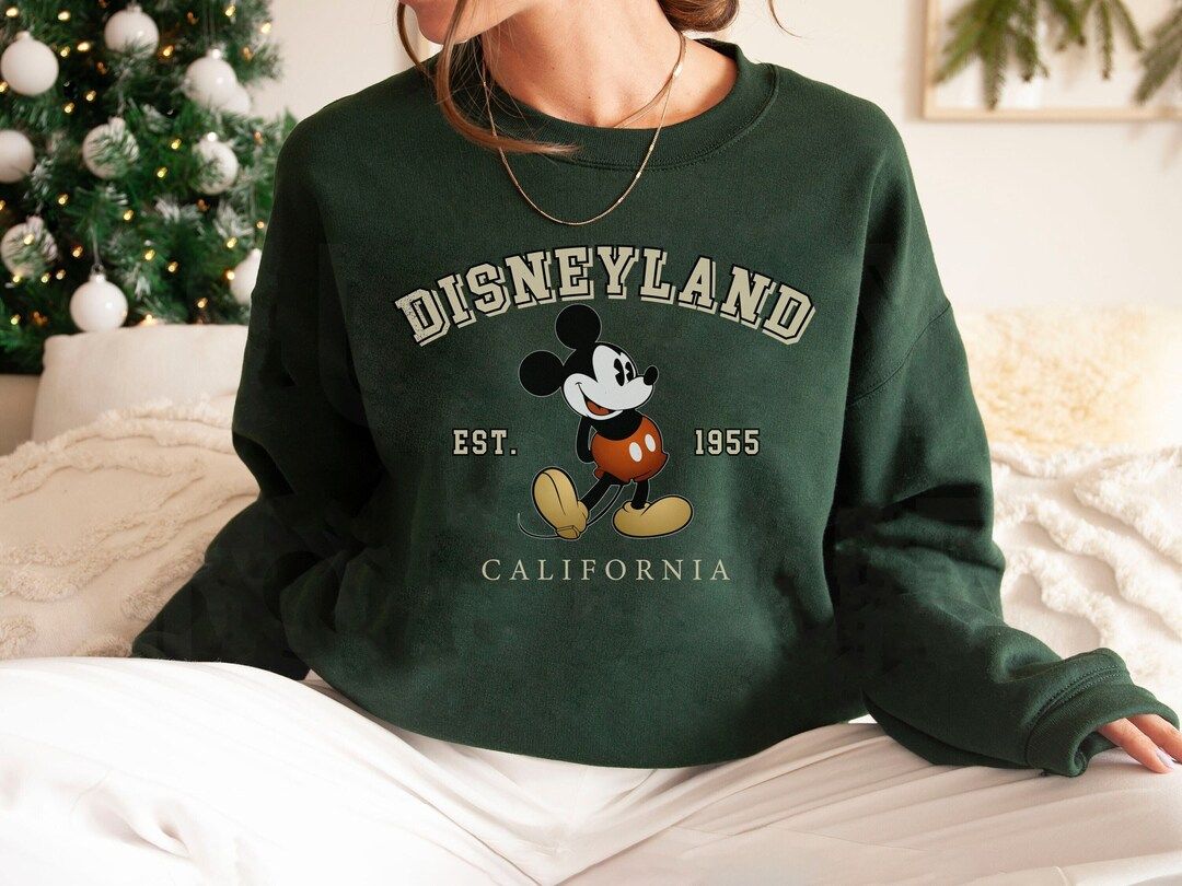 Vintage Disneyland 1955 Sweatshirt Mickey Mouse Shirt Minnie - Etsy | Etsy (US)
