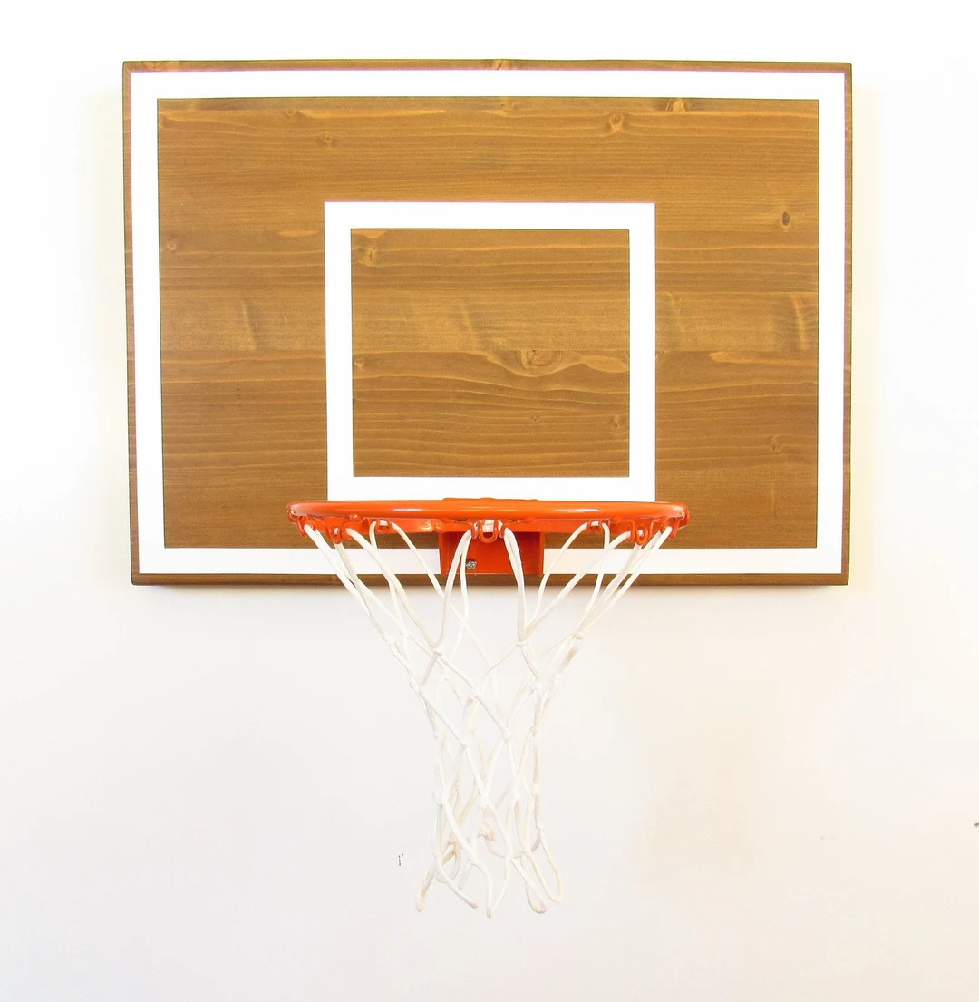Timeless Wood Basketball Hoop. Indoor Basketball Hoop. Wood Basketball Hoop. Handmade Basketball ... | Etsy (US)