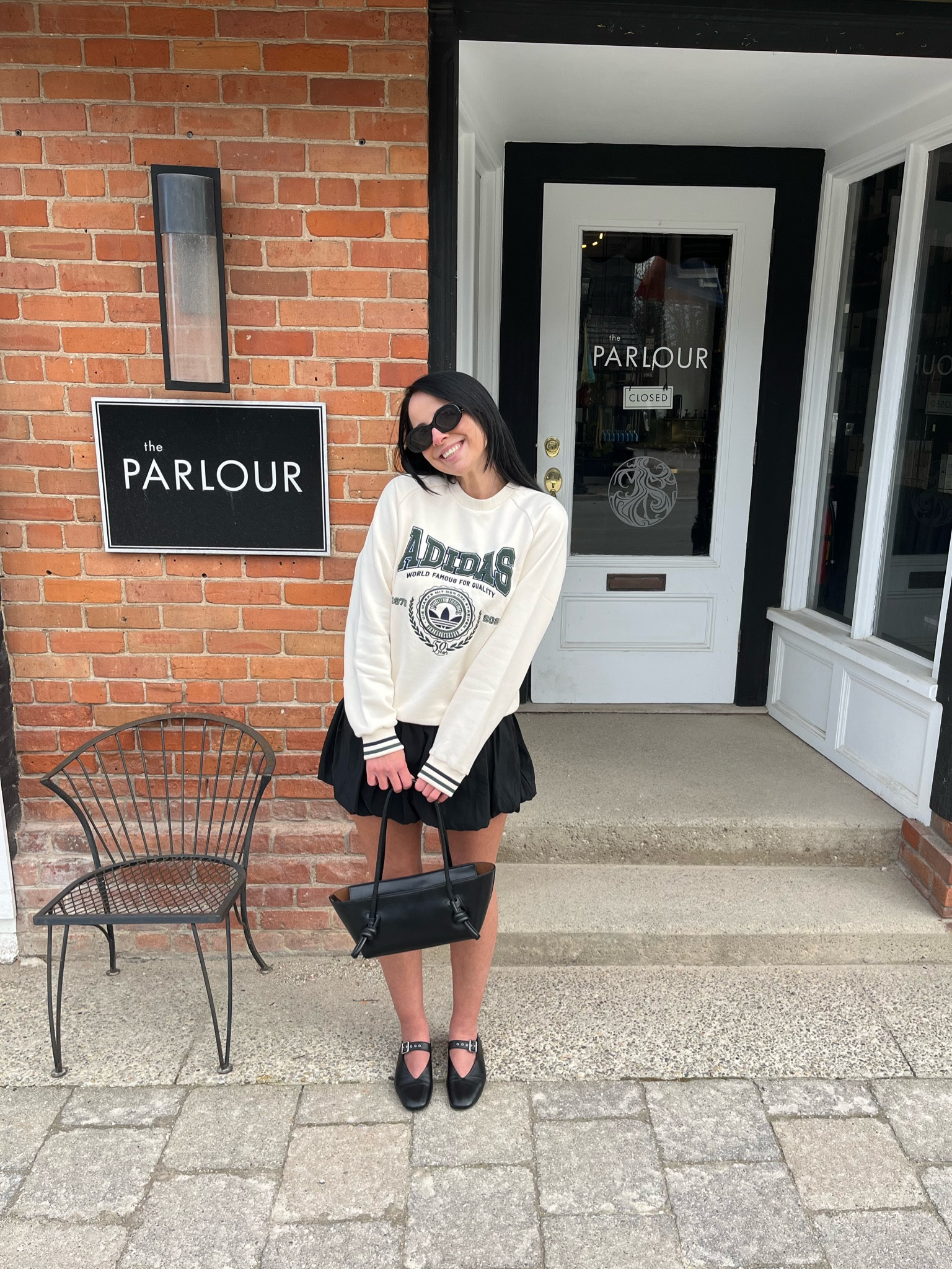 Elevated casual look; sporty meets chic 

Skort is Zara, but I’ve tagged similar 

Bubble skirt, ballon skirt, Mary Jane flats, rectangular bag 

#LTKstyletip #LTKfindsunder100