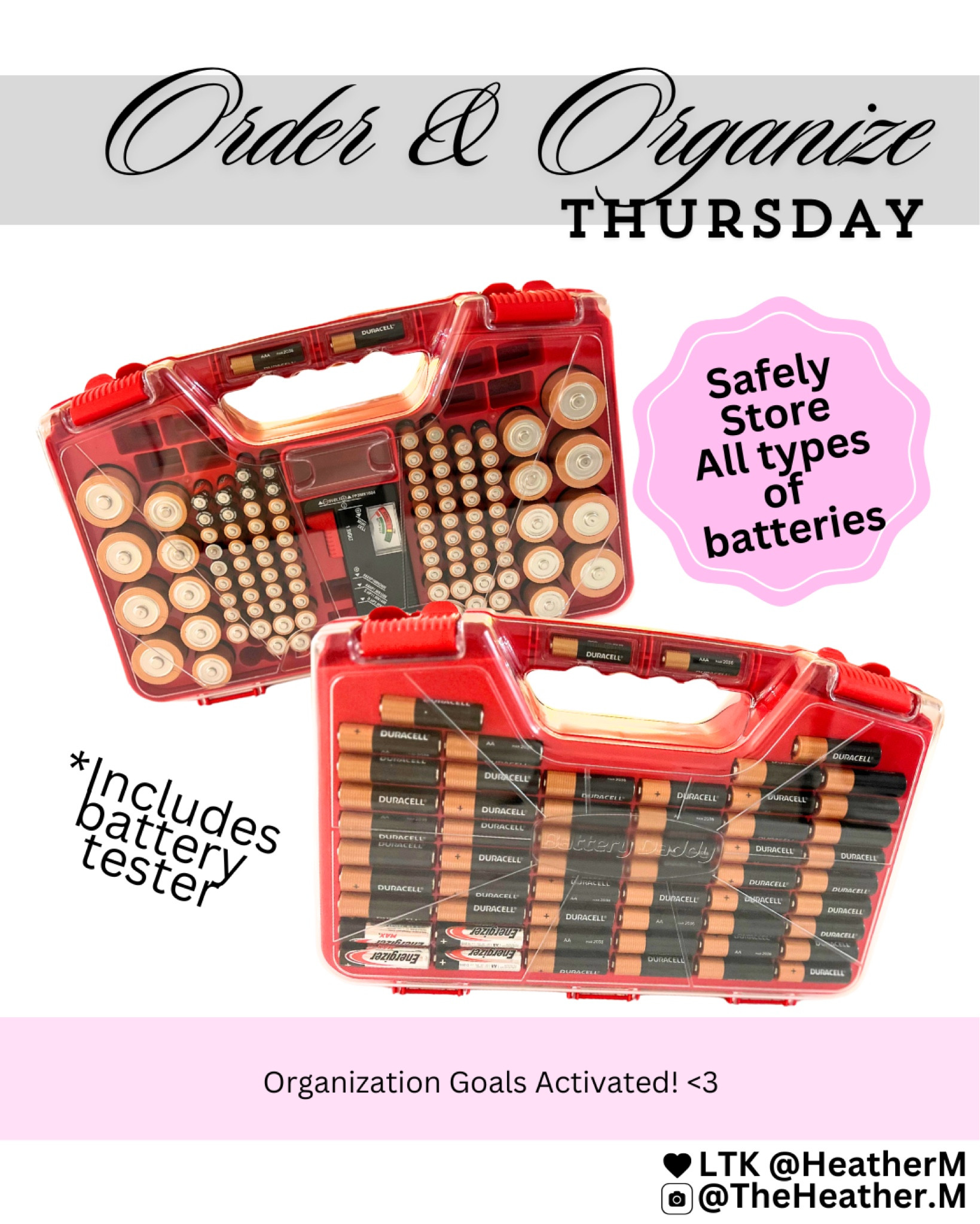 🪫🔋🎁 bye bye random working and non-working junk drawer batteries! Hello organization!

#LTKGiftGuide #LTKHome #LTKFindsUnder50