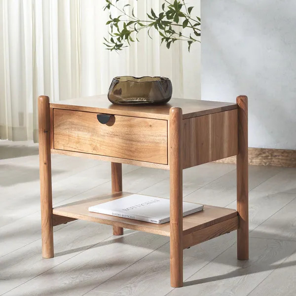 SAFAVIEH Couture Shanti 1-Drawer Nightstand (Fully Assembled) | Bed Bath & Beyond