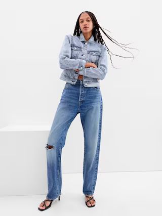 Puff Sleeve Denim Jacket with Washwell | Gap (US)