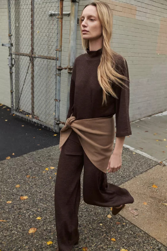 MOCK NECK PIQUÉ T-SHIRT | Zara US