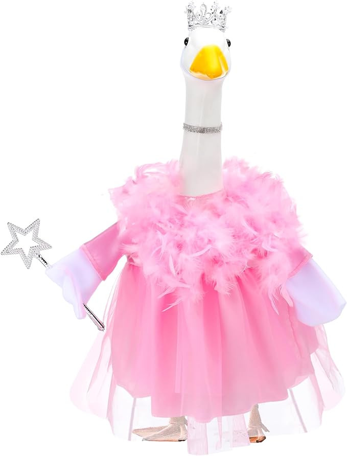 Outus Princess Goose Outfits 23" Pink Porch Goose Costume for Funny Geese Cloth Princess Birthday... | Amazon (US)