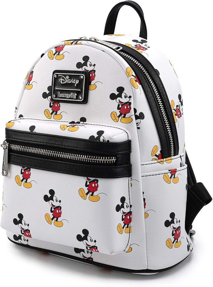 Loungefly Disney Mickey Mouse All Over Print Womens Double Strap Shoulder Bag Purse | Amazon (US)