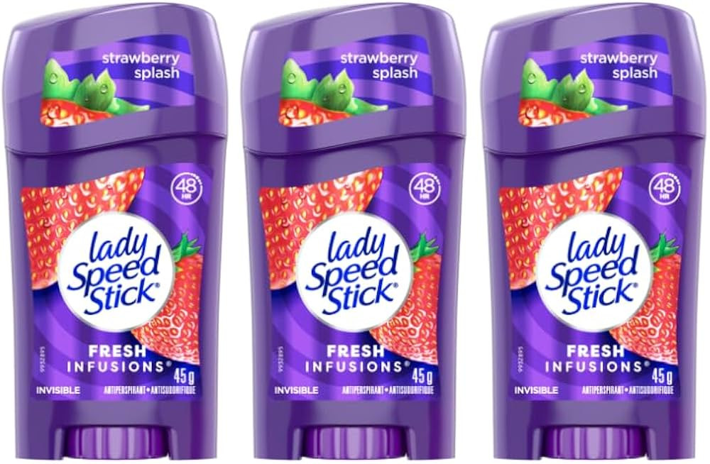 Lady Speed Stick Fresh Infusions Antiperspirant Deodorant Invisible Solid, Strawberry Splash, 45g... | Amazon (CA)