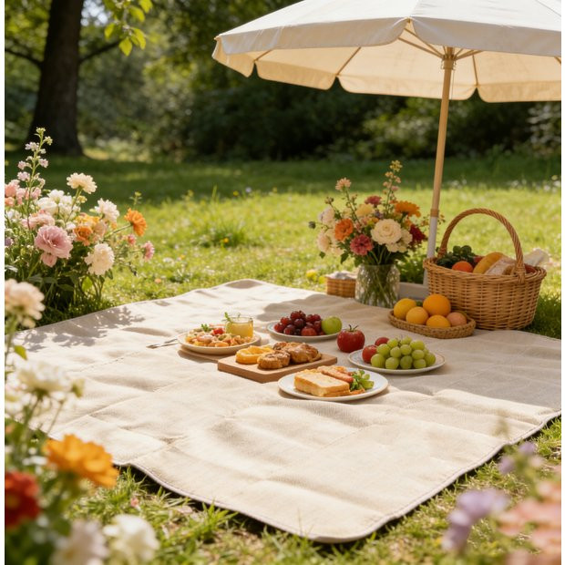 Buy Habitat Woven Classic Picnic Rug | Outdoor dinnerware and cutlery | Argos | argos.co.uk