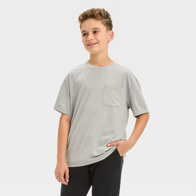Boys' Ventilated Pocket T-Shirt - All In Motion™ Heather Gray XXL | Target