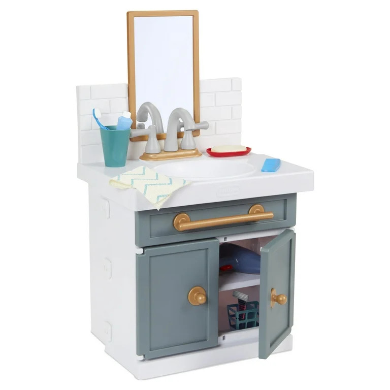 Little Tikes First Bathroom Sink with Real Working Faucet Pretend Play for Kids, 12 Bathroom Acce... | Walmart (US)