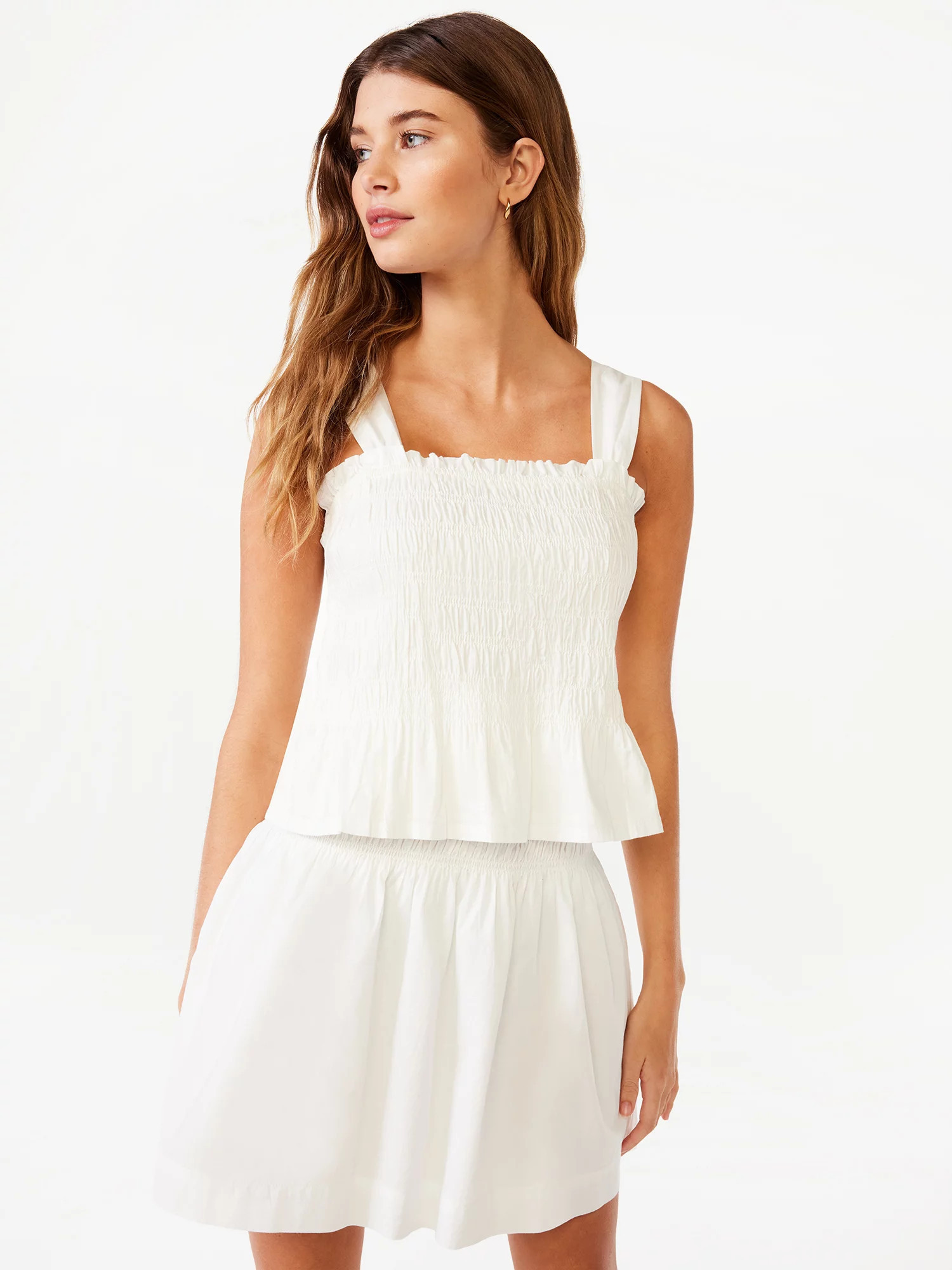 Free Assembly Women's Smocked Tank Top, Sizes XS-XXL | Walmart (US)