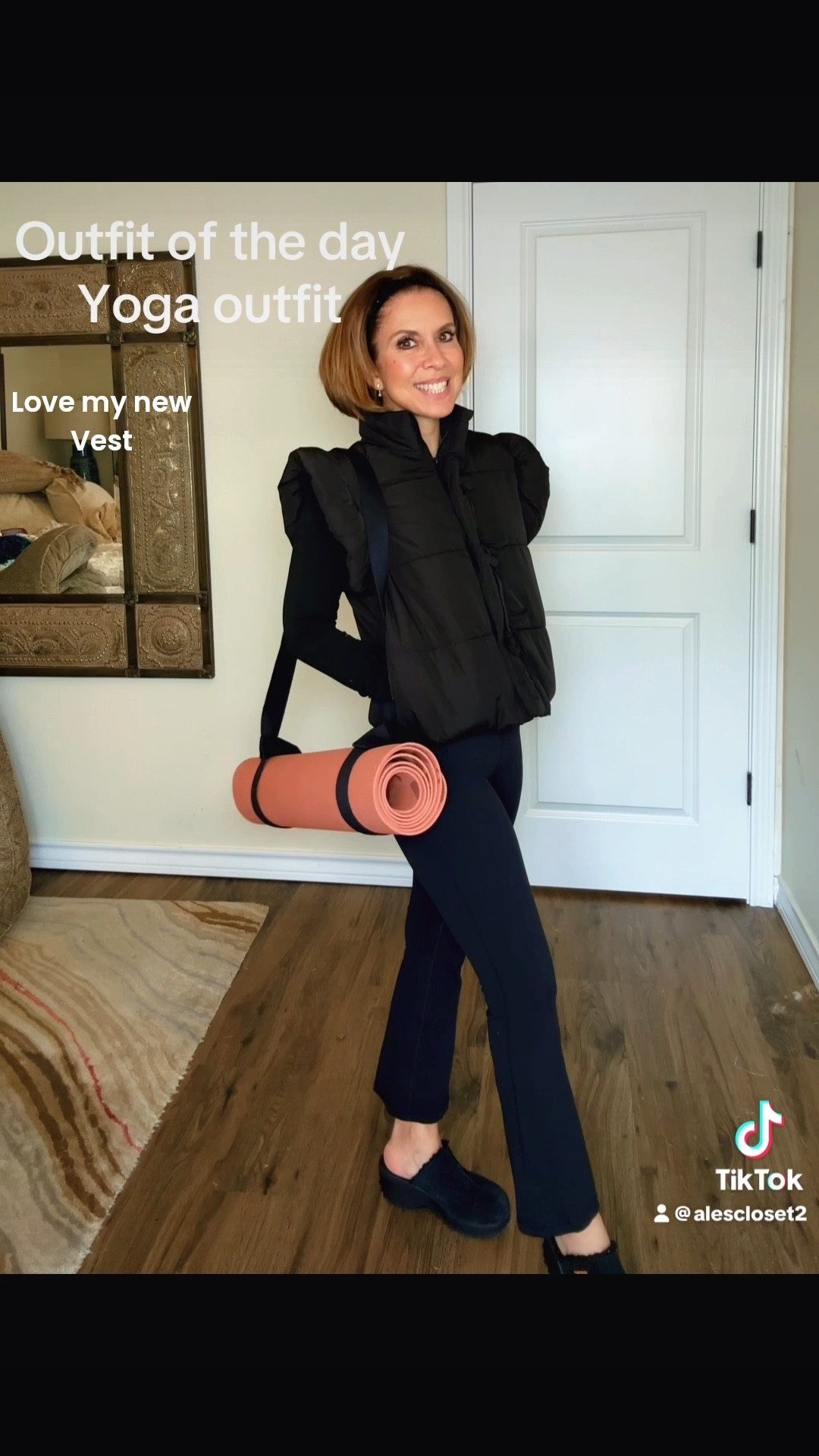 Evening yoga tonight 🧘‍♀️ It cooled down a bit, so I finally got to wear my new vest — love how cozy it feels!
A little stretch, a little reset, and the perfect comfy outfit to end the day.
Wearing:
• Sports bra XS
• Long sleeve tee XS
• Vest XS
• Yoga pants XS
• Loafers size 6

⸻


#YogaOutfit #EveningYoga #OOTD #AthleisureStyle #ComfyAndChic #FallLayers #YogaLife #WellnessStyle #LTKfit #LTKactive #LTKfallfashion

#LTKStyleTip #LTKOver40 #LTKFindsUnder50