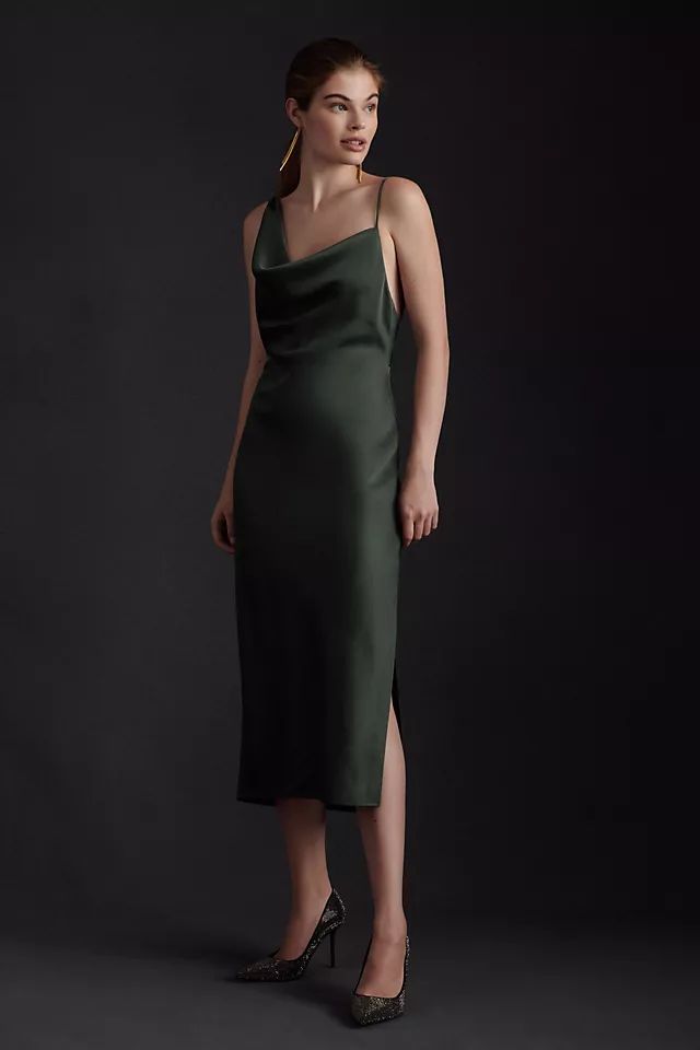 BHLDN August Satin Charmeuse Midi Dress | Anthropologie (US)