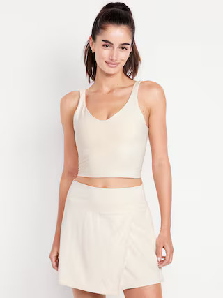 Light Support PowerSoft Longline Sports Bra | Old Navy (US)