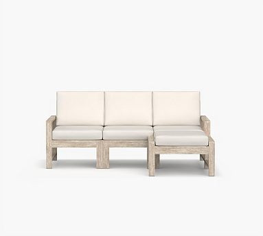 Indio Eucalyptus 4-Piece Outdoor Sectional (73") | Pottery Barn (US)