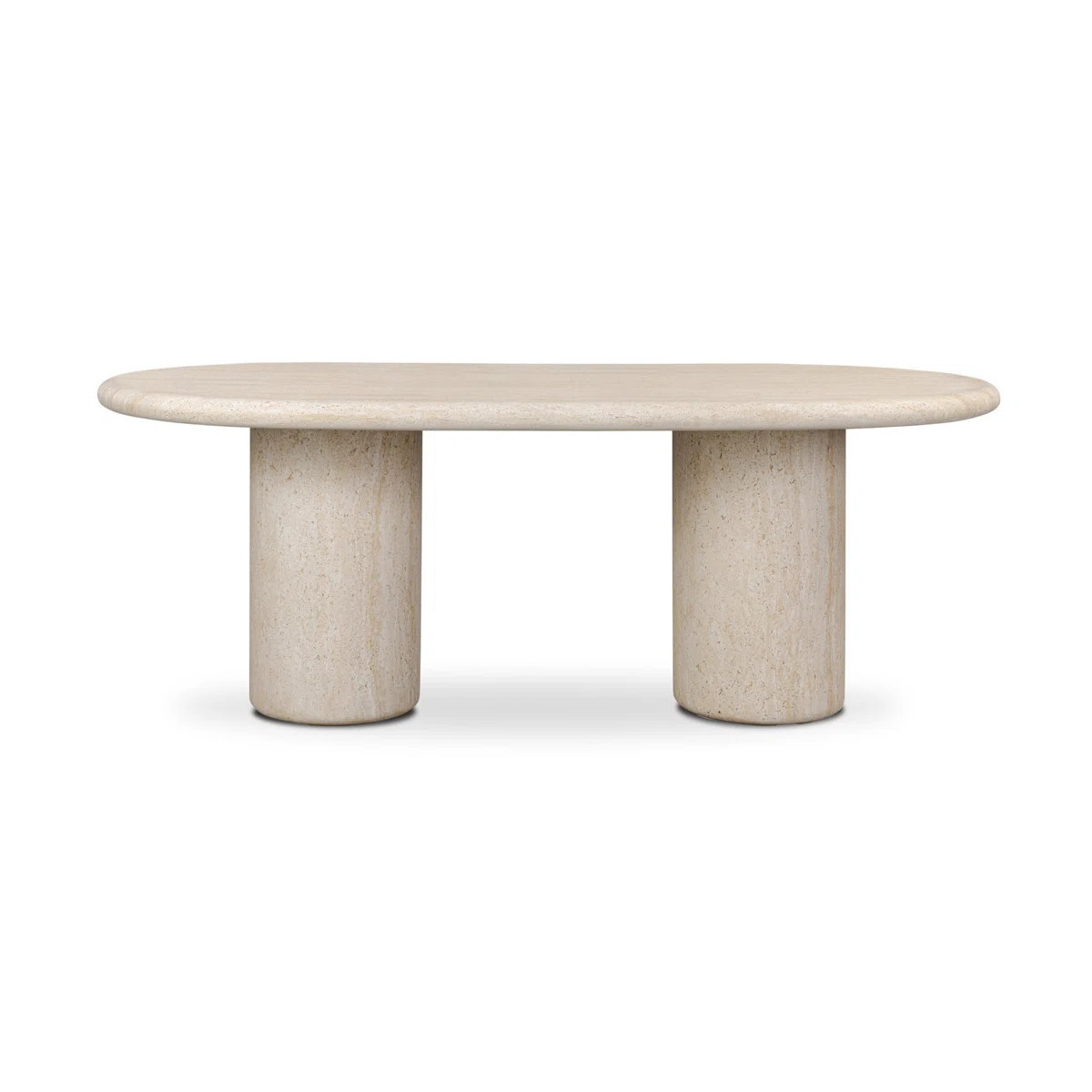 Poole Outdoor Dining Table 78"-Textured Sand Concrete | Wayfair North America