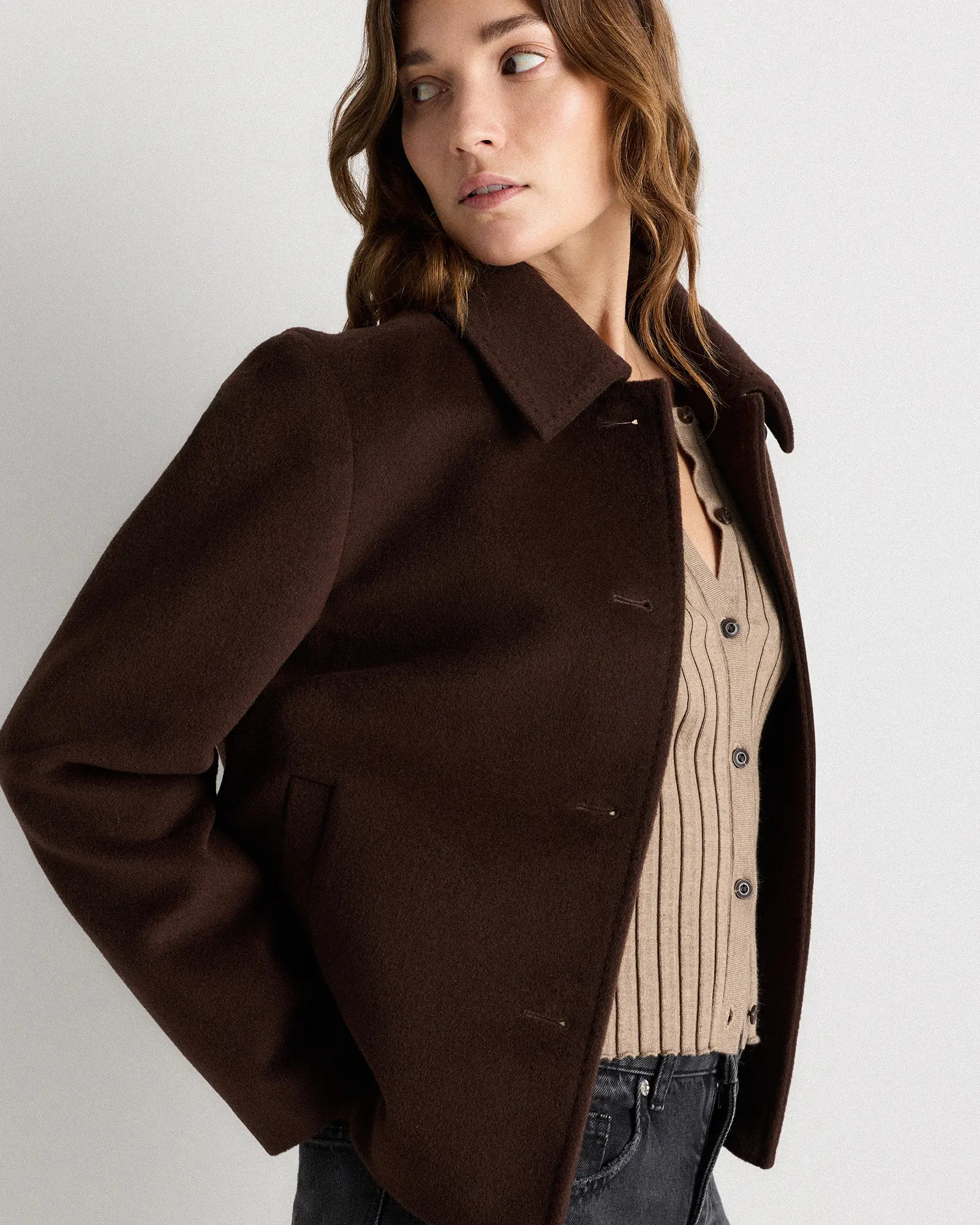 Wool Cashmere Short Coat | Quince