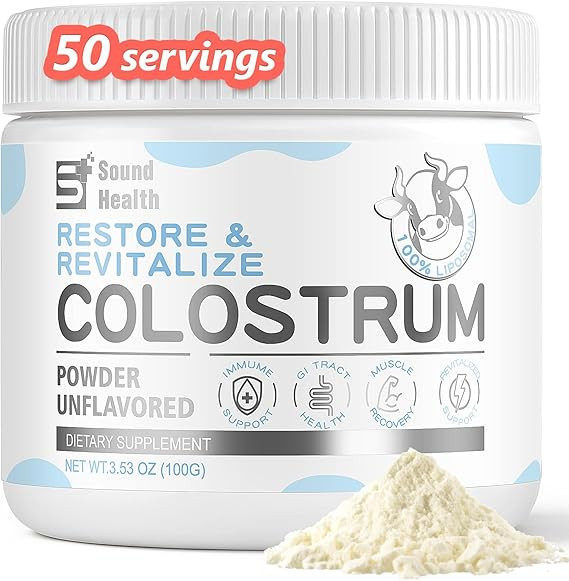 Colostrum Supplement Powder for Humans - Organic Bovine Colostrum Supplement for Gut Health, Hair... | Amazon (US)