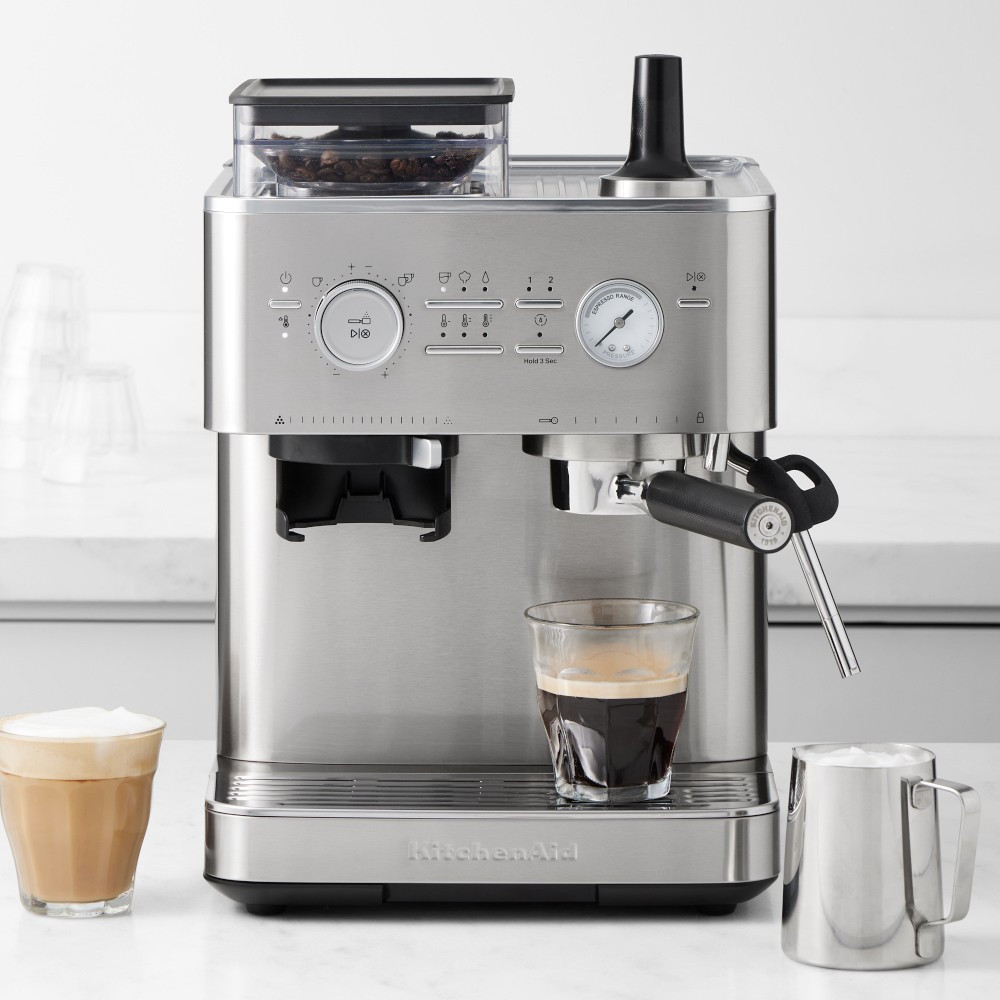 KitchenAid® Semi Automatic Espresso Machine with Grinder | Williams-Sonoma