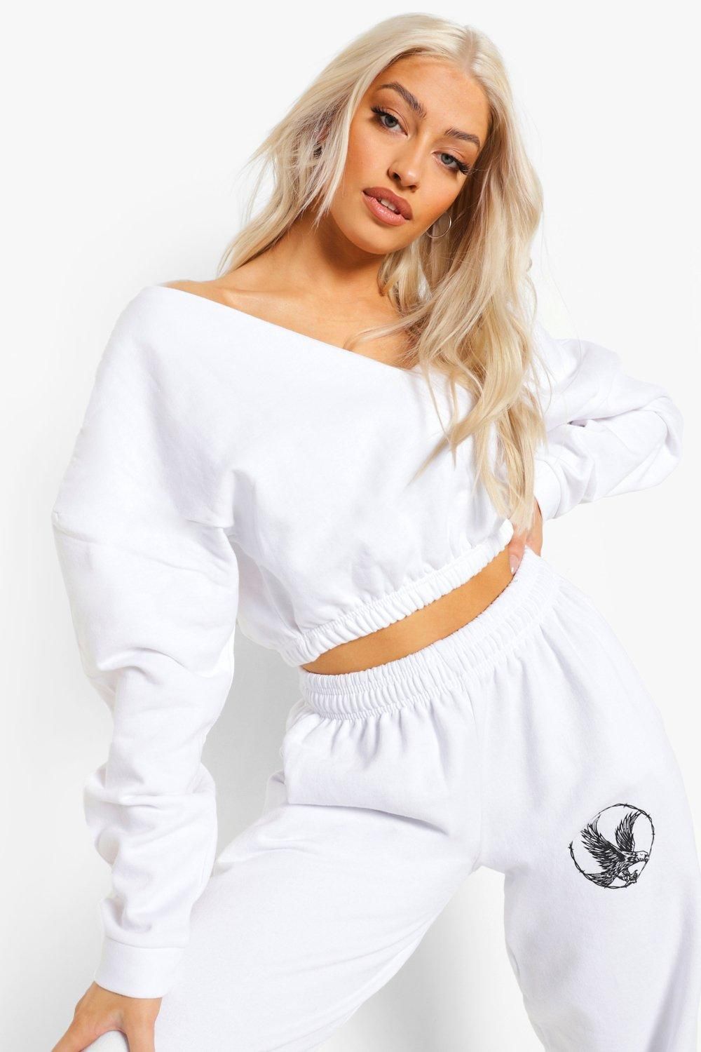 Womens V Neck Crop Sweater - White - Xl | Boohoo.com (US & CA)