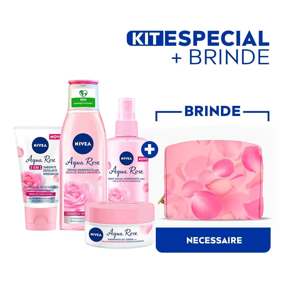 Kit Nivea Aqua Rose. Ganhe Necessaire | CompraCerta (BR)