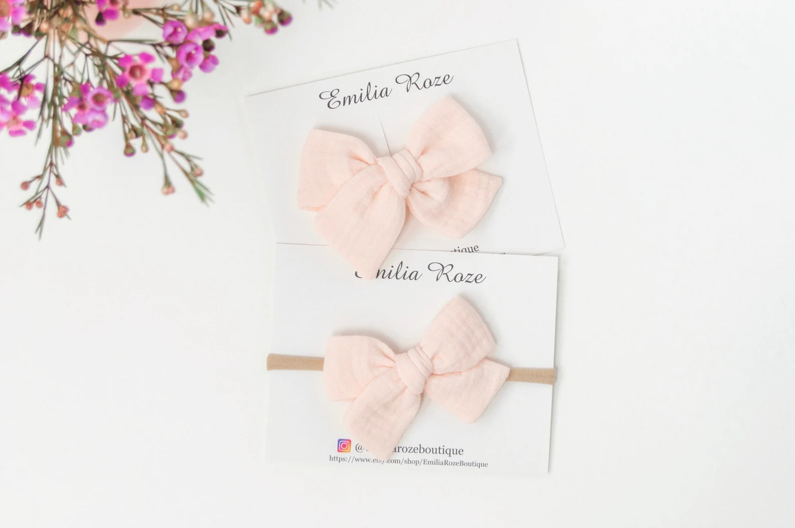 Pinwheel baby bow headband or clip schoolgirl bow hand tied | Etsy | Etsy (US)