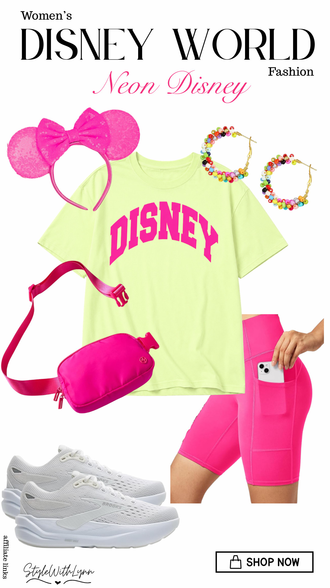 💚 If you're looking for a Disney World outfit that turns heads while keeping you cool and comfortable, this vibrant neon look is everything. Pair a neon Disney tee with hot pink biker shorts, sparkling Minnie ears, colorful beaded earrings, a bright belt bag, and comfy walking sneakers for the perfect park day style. 

Save this look for your next Disney vacation and shop all the pieces through my links! Which Disney park would you wear this to first? 💕🏰

Disney World outfit, Disney outfit ideas, neon Disney outfit, Disney fashion, Disney World style, Magic Kingdom outfit, EPCOT outfit, Hollywood Studios outfit, Animal Kingdom outfit, Disney park outfit, Disney vacation outfits, Minnie ears outfit, Disney summer outfit, pink Disney outfit, Disney biker shorts, Disney accessories, Disney style inspiration, Disney influencer, Amazon Disney finds, Disney park fashion, Disney aesthetic, Disney moms, Disney trip outfits, cute Disney outfits, Disney outfit inspiration

 

 #LTKootd #LTKmomlife #LTKTravel