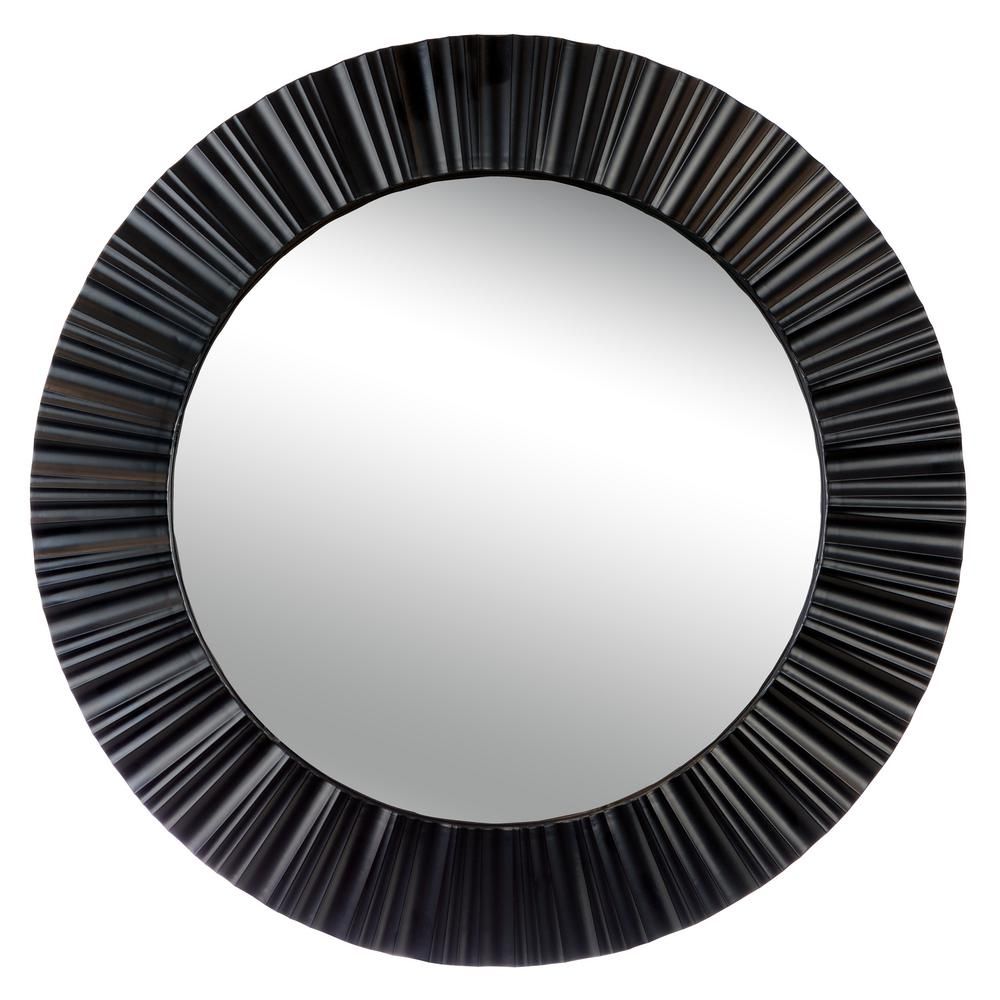 kieragrace Medium Round Black Modern Mirror (20 in. H x 20 in. W) | The Home Depot