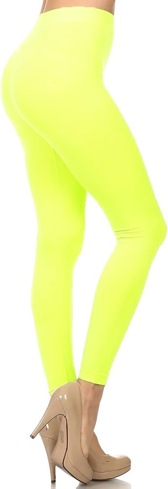 Neon Nation Colored Seamless Leggings Athletic Pants Costume Party Tights Quality | Amazon (US)