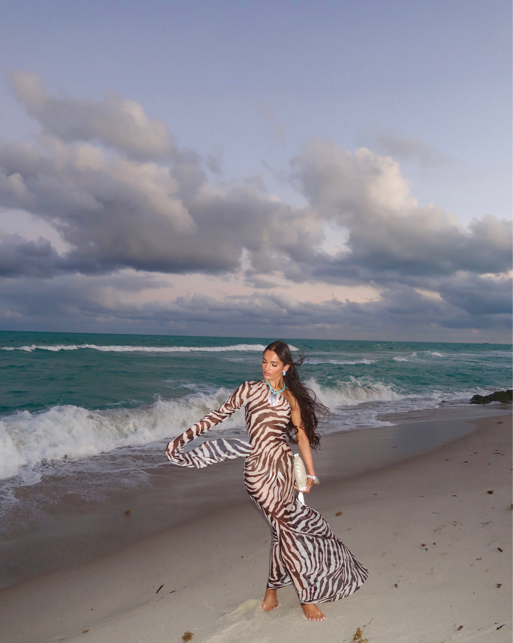 Serving safari vibes by the shore 🦓 🌊 

#LTKootd #LTKgrwm #LTKdayinmylife