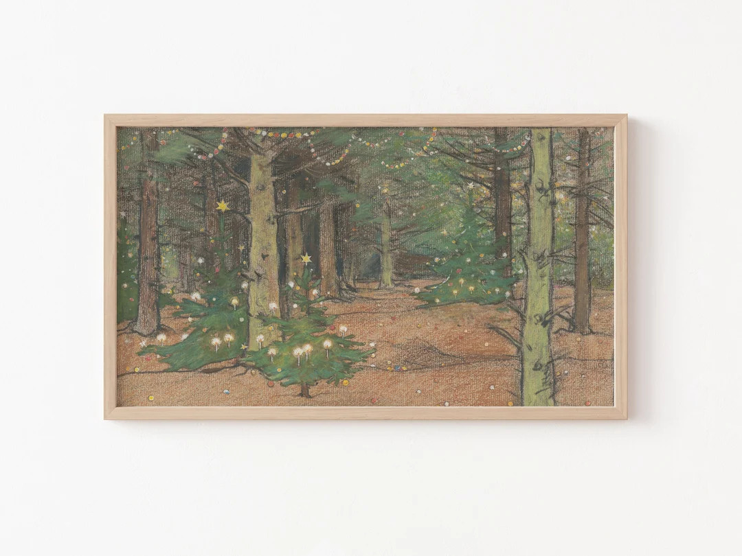 Frame TV Art File, Frame TV Christmas, Frame TV Art File, Christmas Tree, Winter Wonderland, Sant... | Etsy (US)